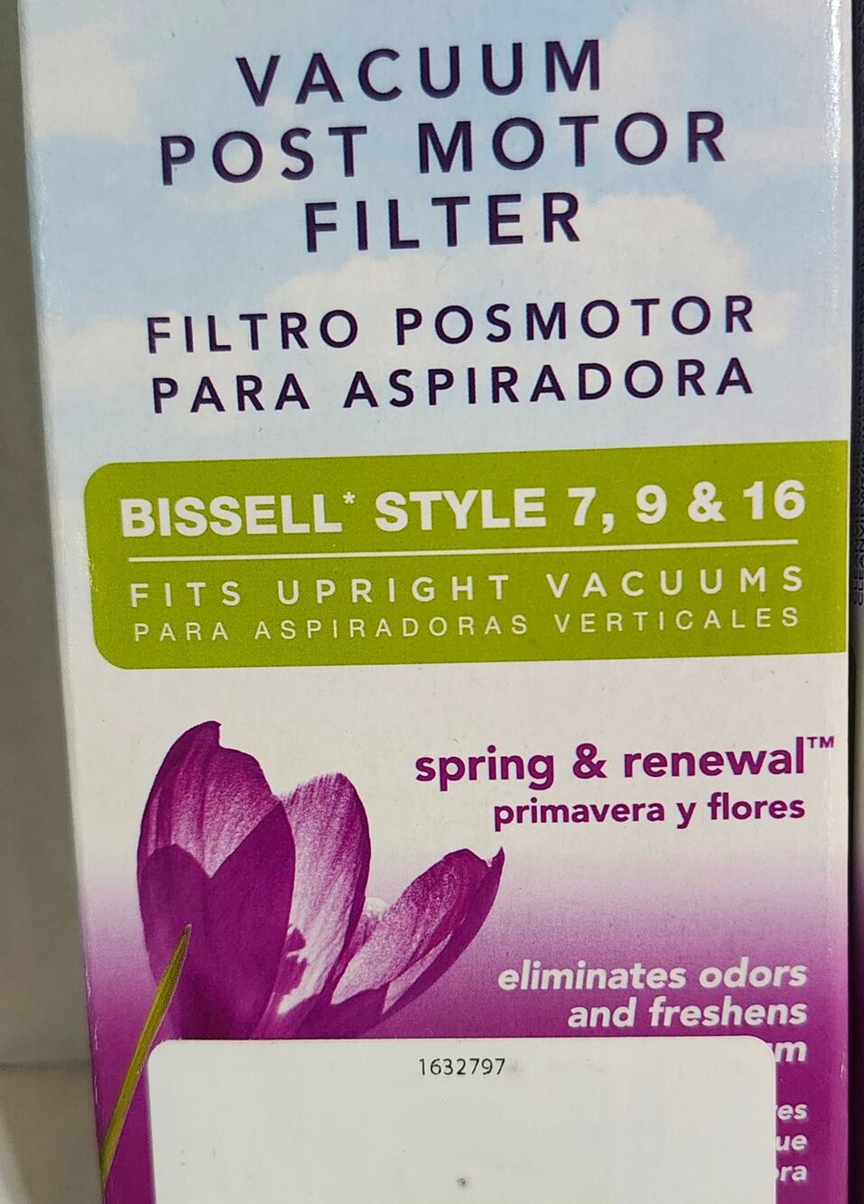 Bissell Febreze Style 7 9 16 Vacuum Post Motor Filter 27W83 Lot of 2
